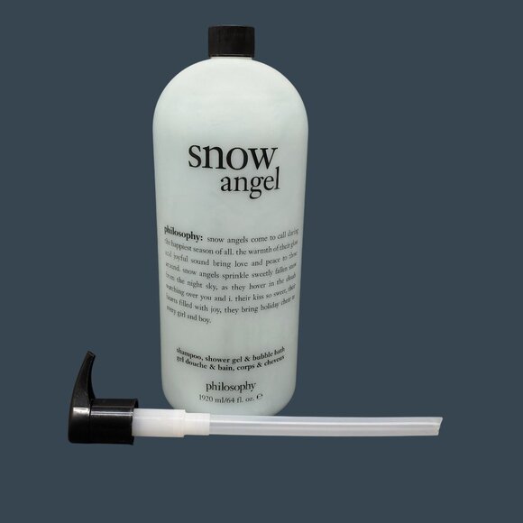 Philosophy Snow Angel Shampoo Shower Gel & Bubble Bath 64 Fl Sealed with Pump - Picture 1 of 4